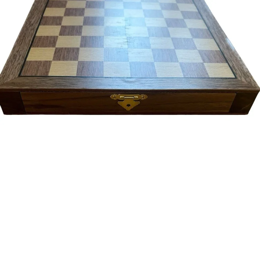 Travel Magnetic Chess Board 10" Game Wooden NWOT Strategy Classic Thinking skill - Picture 4 of 10